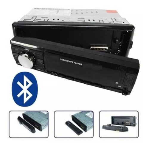 Imagen 3 de 10 de Autoestereo Bluetooth Radio Fm Usb Stereo Desmontable