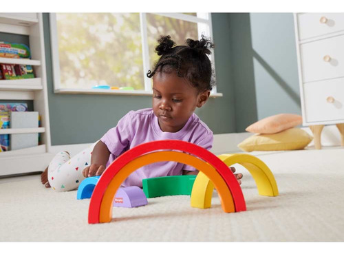 Fisher-price Juguete Para Bebés Arcoíris Apilable De Madera
