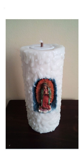 Imagen 1 de 4 de Vela Virgen De Guadalupe. Para Usar Con Parafina Liquida. 