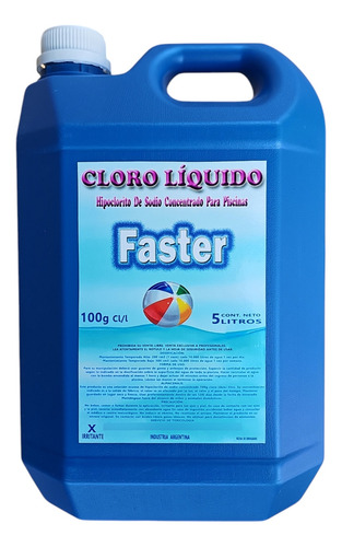 Cloro Líquido Puro Para Pileta 100g Cl/l Cajax20 Litros