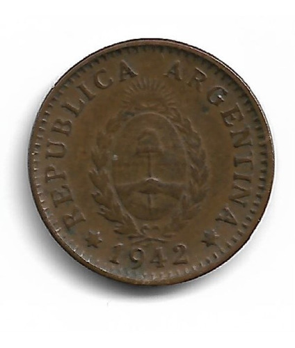 Argentina 1 Centavo 1942 Cobre Exc