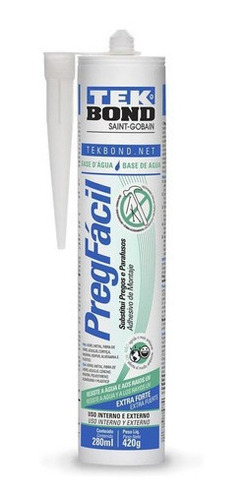 Adhesivo Sin Clavos Preg Facil Base Agua 420grs. Tekbond