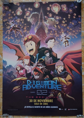 Póster Original Cine Digimon Adventure 02 The Beginning