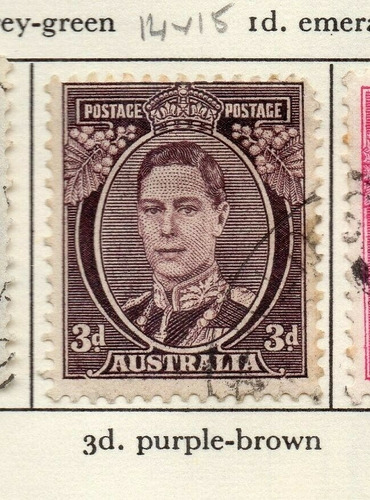 Imagen 6 de 7 de Estampillas Australia 1937/41 - Coronación Isabel I Jorge Vi