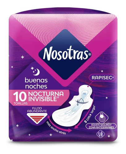 Toalla Nosotras Buenas Noches Ultr - Unidad A $1525