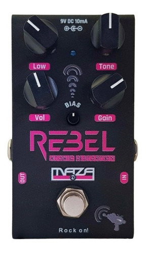 Pedal De Distorsión Rebel Atomic Distortion Maza Fx Guitarra