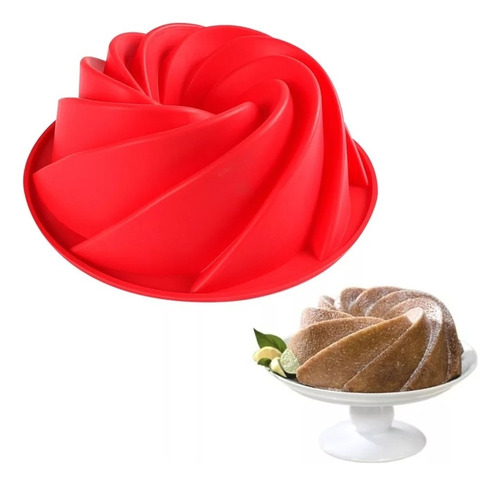 Molde Silicona Espiral Rehilete Roscas Gelatinas Repostería Color Sorpresa
