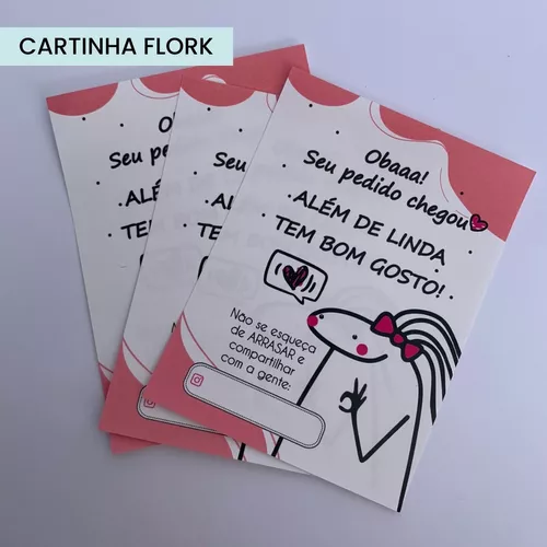 cartão agradecimento flork meme , meme florcks bonequinhos