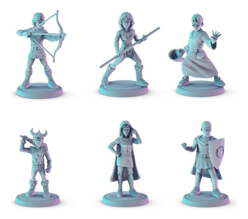 Miniatura Rpg De Mesa Caverna Do Dragão Heróis Dnd