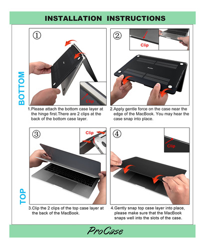 Case Procase Hard Shell W/ Keyboard Cover Macbook Pro 15