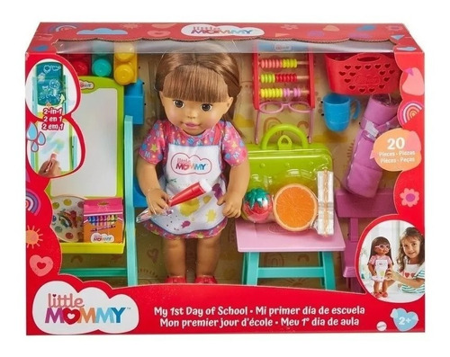 Muñeca Little Mommy Mi Primer Dia De Escuela Mattel Hbj58