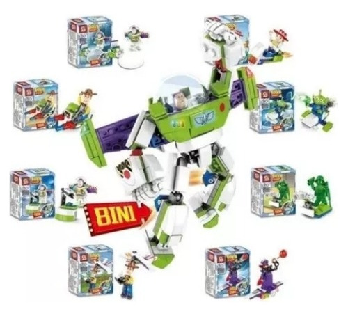 Set X 8 Muñecos Toy Story Didacticos Para Armar Woody - Buzz