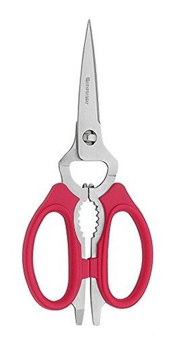 Messermeister Tijeras De Cocina De 8.5 Pulgadas, Rojo