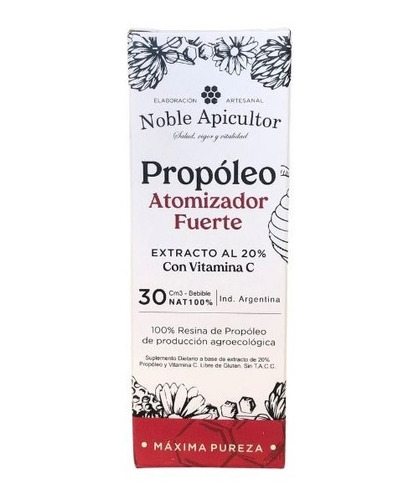 Atomizador De Propoleo Al 20 % Noble Apicultor X 30 Cc