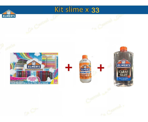 Kit Elmers 31 Piezas + Adhesivo Transparente + Activador