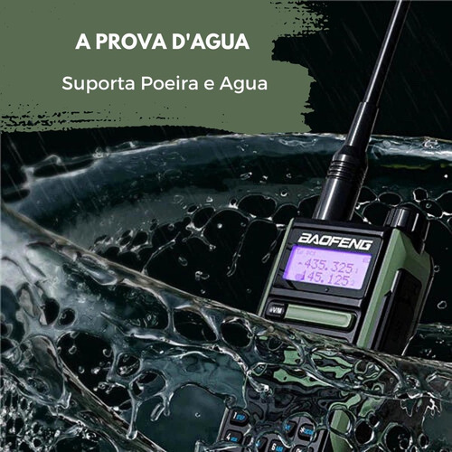 Kit 4 Radio Comunicador Uv16 Baofeng Dualband A Prova Dágua