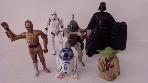 Star Wars Figura Dark Vader, R2d2, C3po,boba Feet,yoda 2004 (Usado)
