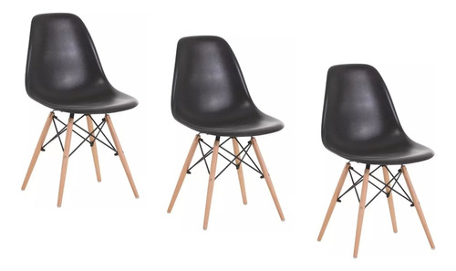 Silla Eames Minimalista 3 Piezas Ideal Salón De Belleza