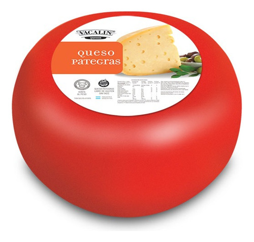 Queso Pategras Vacalin Sin Tacc Horma 5 Kg Apróx - Liniers