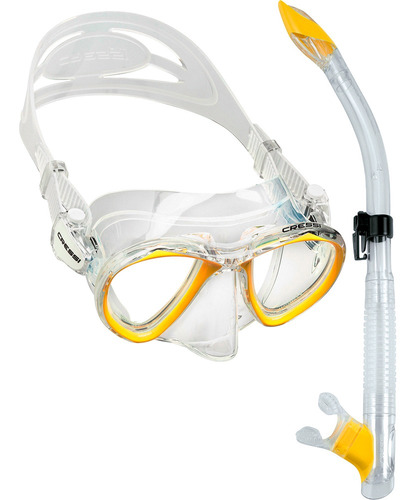 Kit De Mergulho Cressi Metis + Snorkel Tao Semi Dry