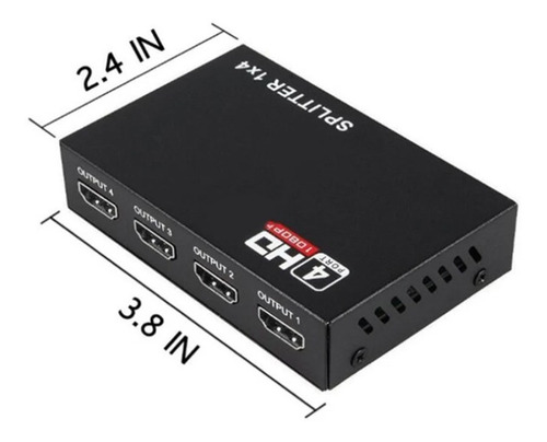 Imagen 4 de 4 de Video Splitter Hdmi 1x 4 Puertos 4p