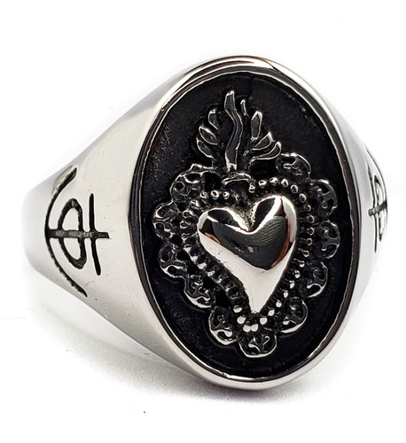 Anillo Corazón Compromiso De Amor Acero Inoxidable Unisex