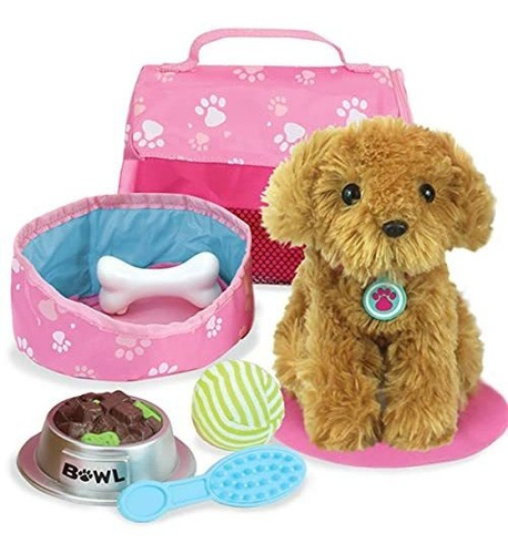 Sophia La-pd 18  Doll Pet, Golden Puppy Y Accesorios De 10pi