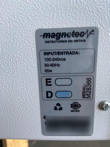 Painel Controle Mag 600 M P/portal Detector De Metais (leia) Branco (Usado)