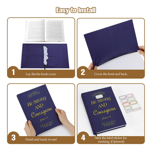Funda Elástica Reutilizable Para Libros De Tapa Dura 7 Unida