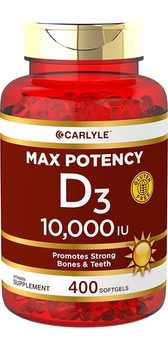 Vitamina D3 10000 Ui 25 Mcg Carlyle 400 Capsulas Blandas Sab