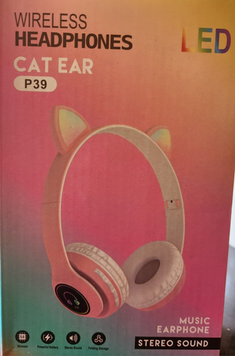 Audifonos Con Bluetooth Oreja De Gato P39