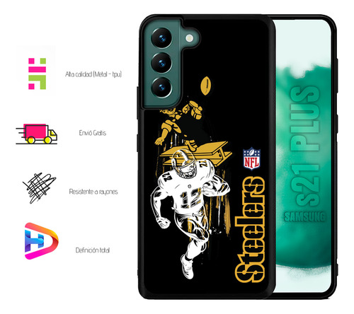 Funda Uso Rudo Diseños Para Samusng S21 Plus Más Complemento Steelerss Nf-l