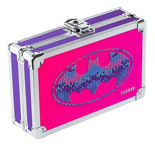 Cartuchera Caja Reforzada C/cerradura - Simbolo Batman Rosa