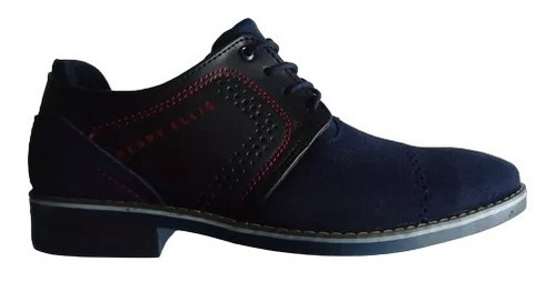 Zapatos Perry Ellis Modelo 7029 Color Azul 