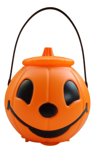 50 Cubeta Calabaza Dulcero Calaverita Halloween Luz Sonido