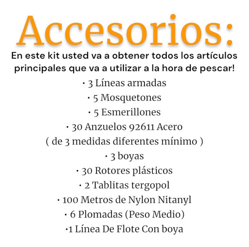 Imagen 3 de 8 de Kit Combo Equipo Completo Pesca Caña Reel Caja Y Accesorios