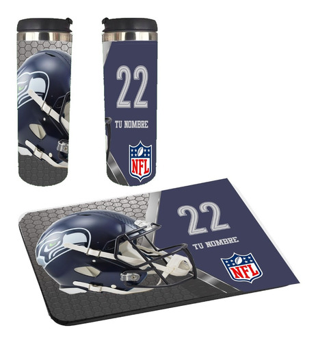 Termo, Y  Mouse Pad Seattle Seahawks Nfl Personalizado