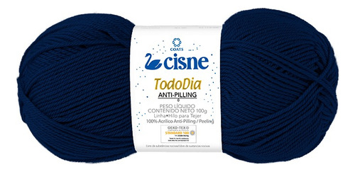 Lã Cisne Todo Dia Anti-pilling 100 Gramas - Diversar Cores Cor 70040 - Azul Marinho
