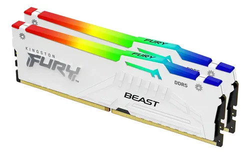 【新品・購入証明】Kingston Fury Beast DDR5 64GB Kingston Fury Beast 64gb Ddr5 Rgb 2x32gb Branca 6000 Mt/s