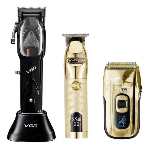 Maquina Para Cortar Cabello Combo Vgr Clipper Shaver Trimmer Colo...