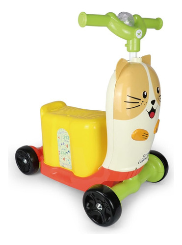 Patinete Infantil 2 Em 1 Scooty Cat Calesita Colorido