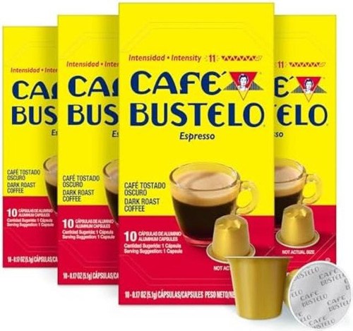 Café Bustelo Cápsulas De Espresso De Aluminio, Café Tostado 