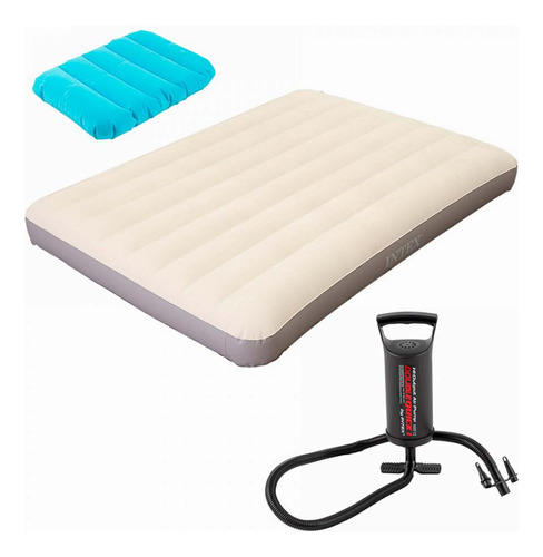 Colchon + Bomba + 2 Almohadas Intex 228305   28x36x12cm 1 U