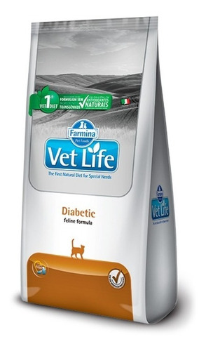 Alimento Vet Life Natural Feline Diabetic para
gato adulto en bolsa de 2Kg