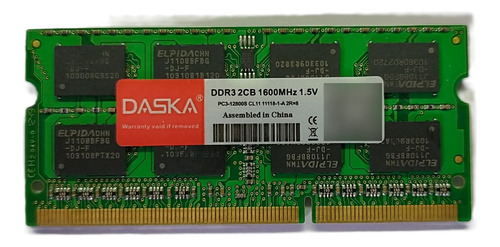 Memoria Ram Ddr3 1600 1.5v Pc 12800s Daska