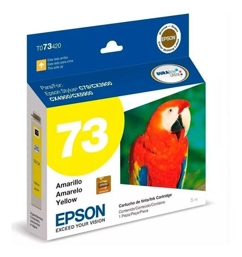 Cartucho De Tinta Epson 73 Amarillo T073420 - Techbox