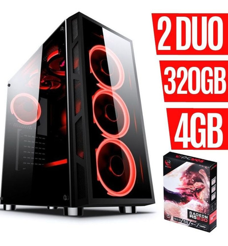 Pc Cpu Gamer Core 2 Duo 4gb Placa De Vídeo 2gb Envio Hoje!