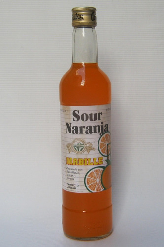 Botella Sour Naranja Mabille Quilpue Cerrada Vintage Años 80