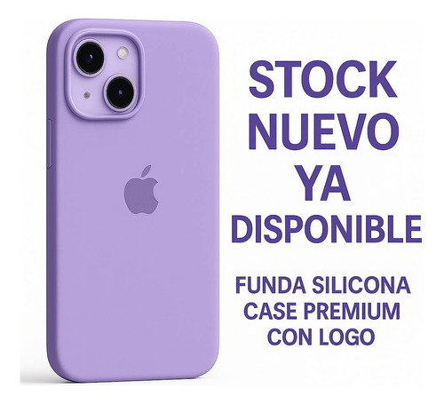 Funda Iphone 13 14 15 Silicona Case Pro Y Pro Max Lila Iphone 15