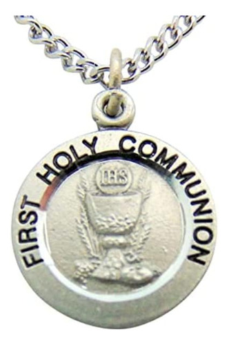 Westmon Works Medalla Colgante De Peltre De Primera Comunión